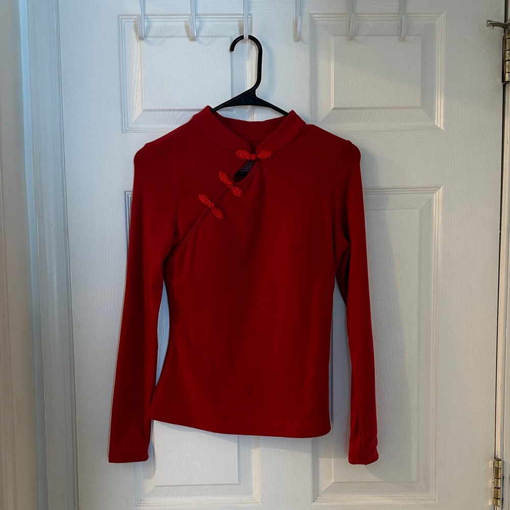 OGL Vibrant Red Long Sleeve Top